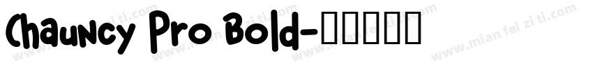 Chauncy Pro Bold字体转换